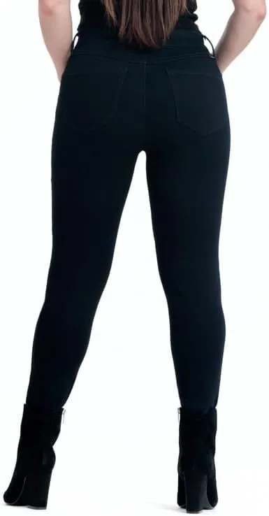 1822 Denim Petite Butter Soft Mid-Rise Ankle Skinny Jeans in Midnight Blue Rinse