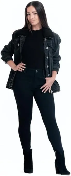 1822 Denim Petite Butter Soft Mid-Rise Ankle Skinny Jeans in Midnight Blue Rinse