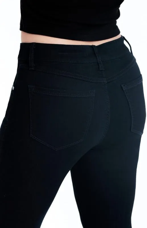 1822 Denim Petite Butter Soft Mid-Rise Ankle Skinny Jeans in Midnight Blue Rinse