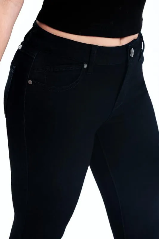 1822 Denim Petite Butter Soft Mid-Rise Ankle Skinny Jeans in Midnight Blue Rinse