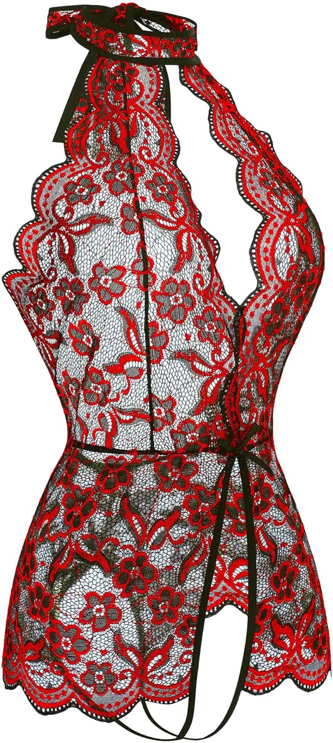 Ababoon Women One Piece Lingerie Lace Sexy Baby Dolls Teddy Sleepwear
