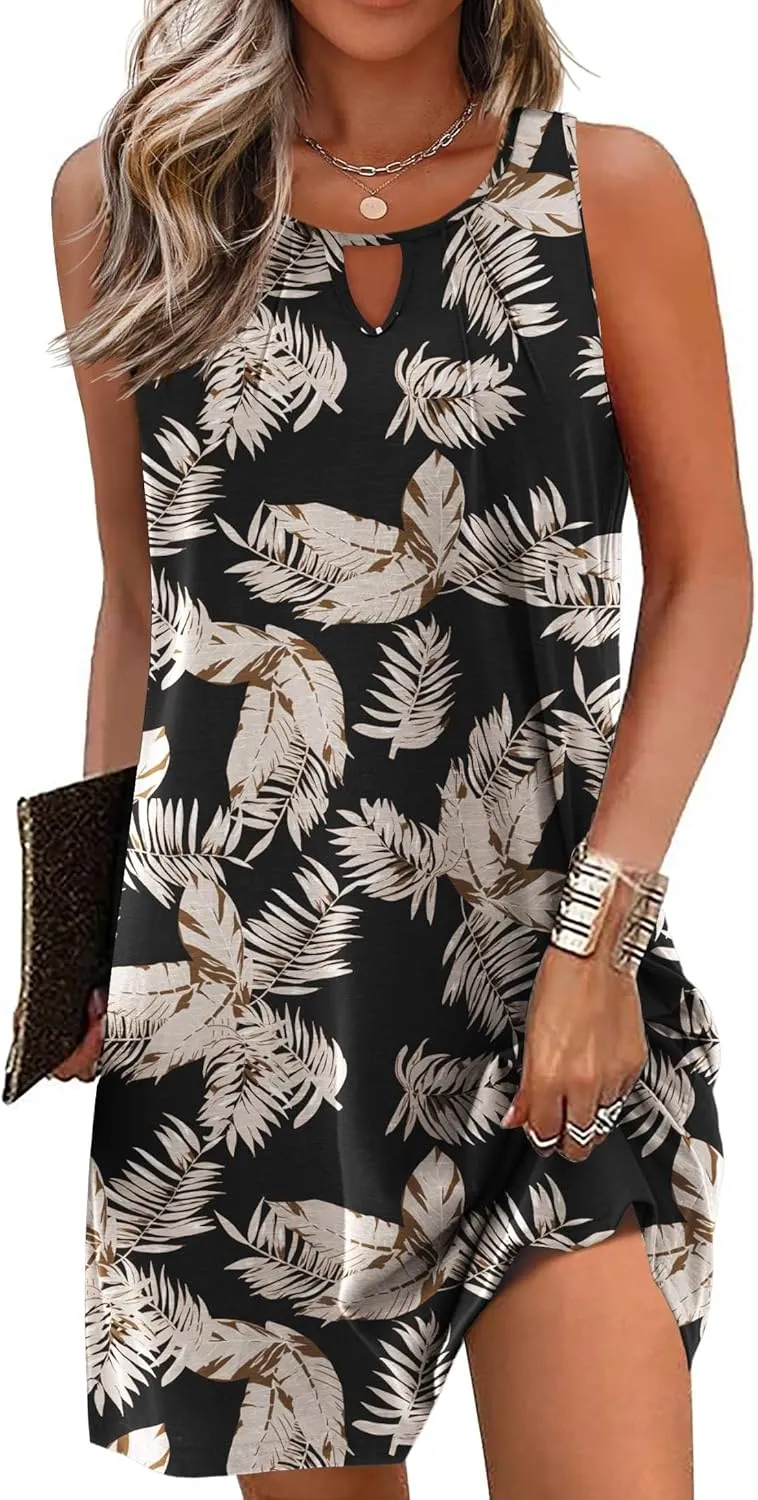 AI'MAGE Womens Sleeveless Swimsuit Cover Up Tank Bathing Suit Coverups T Shirt Beach Dress