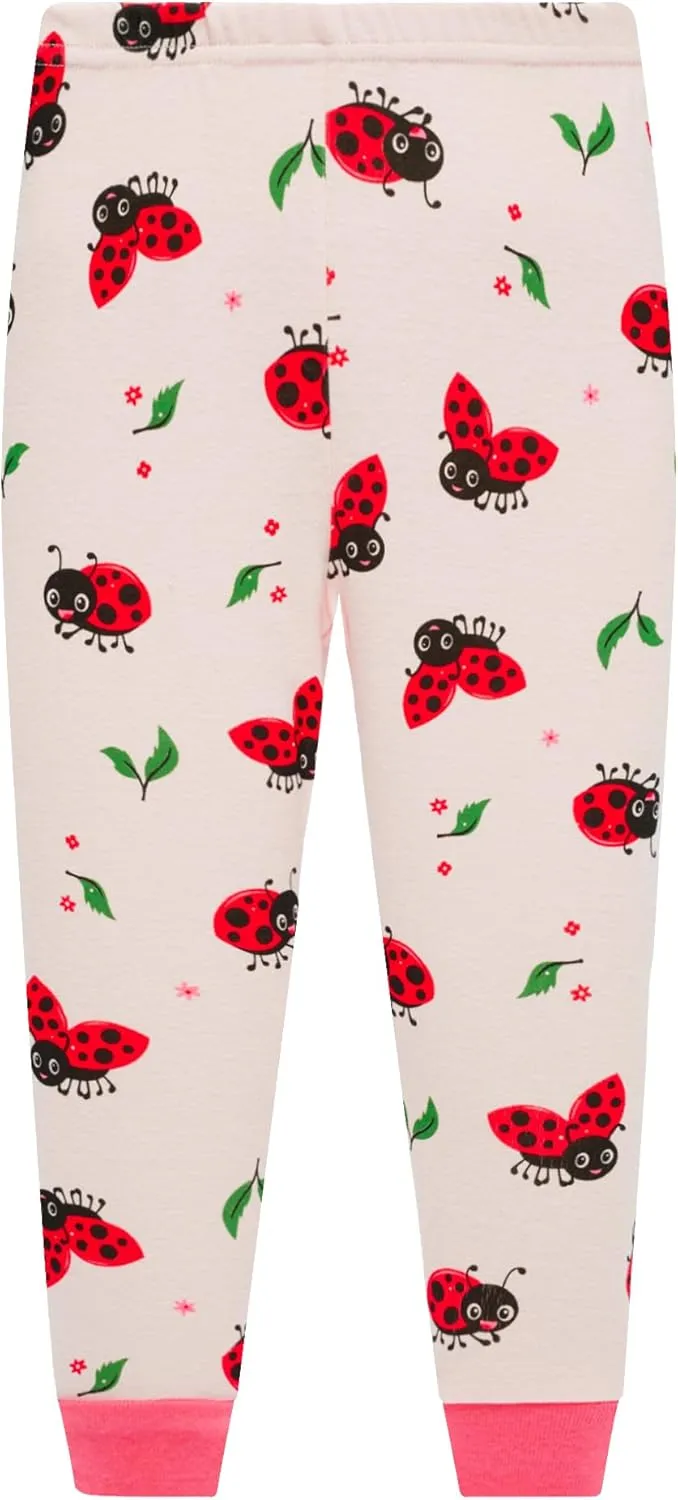 Akyzic Little Girls Pajamas Sets Baby Girl 2Pcs 100% Cotton Pjs Kids Long Sleeve Sleepwear