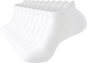 Ankle Socks for Women, Cushioned Low Cut Running Socks Breathable Cotton Gym Socks for Women 5 Pairs
