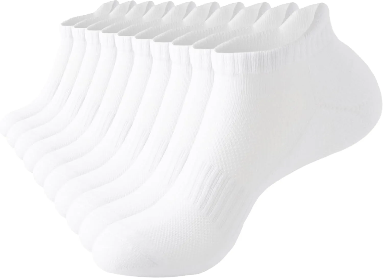 Ankle Socks for Women, Cushioned Low Cut Running Socks Breathable Cotton Gym Socks for Women 5 Pairs