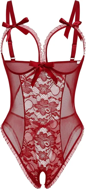 Avidlove Sexy Lingerie for Women One Piece Lace Babydoll Sleepwear Bodysuit