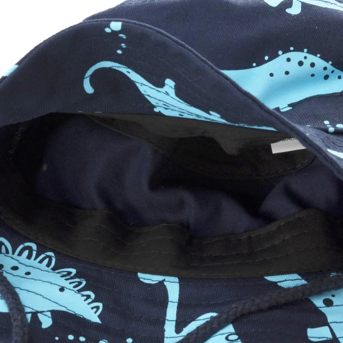 Baby Toddler Kids Sun Hat with Chin Strap, Breathable Cotton Adjusted Drawstring Strap