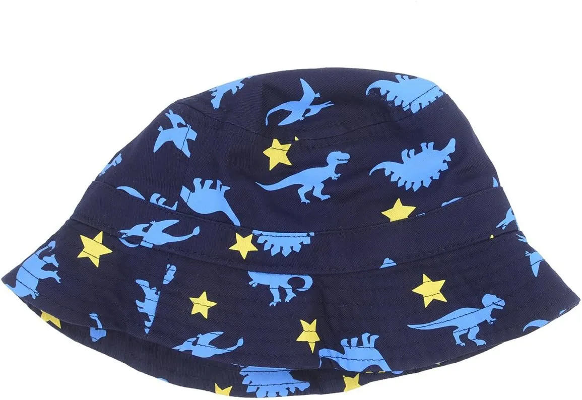 Baby Toddler Kids Sun Hat with Chin Strap, Breathable Cotton Adjusted Drawstring Strap