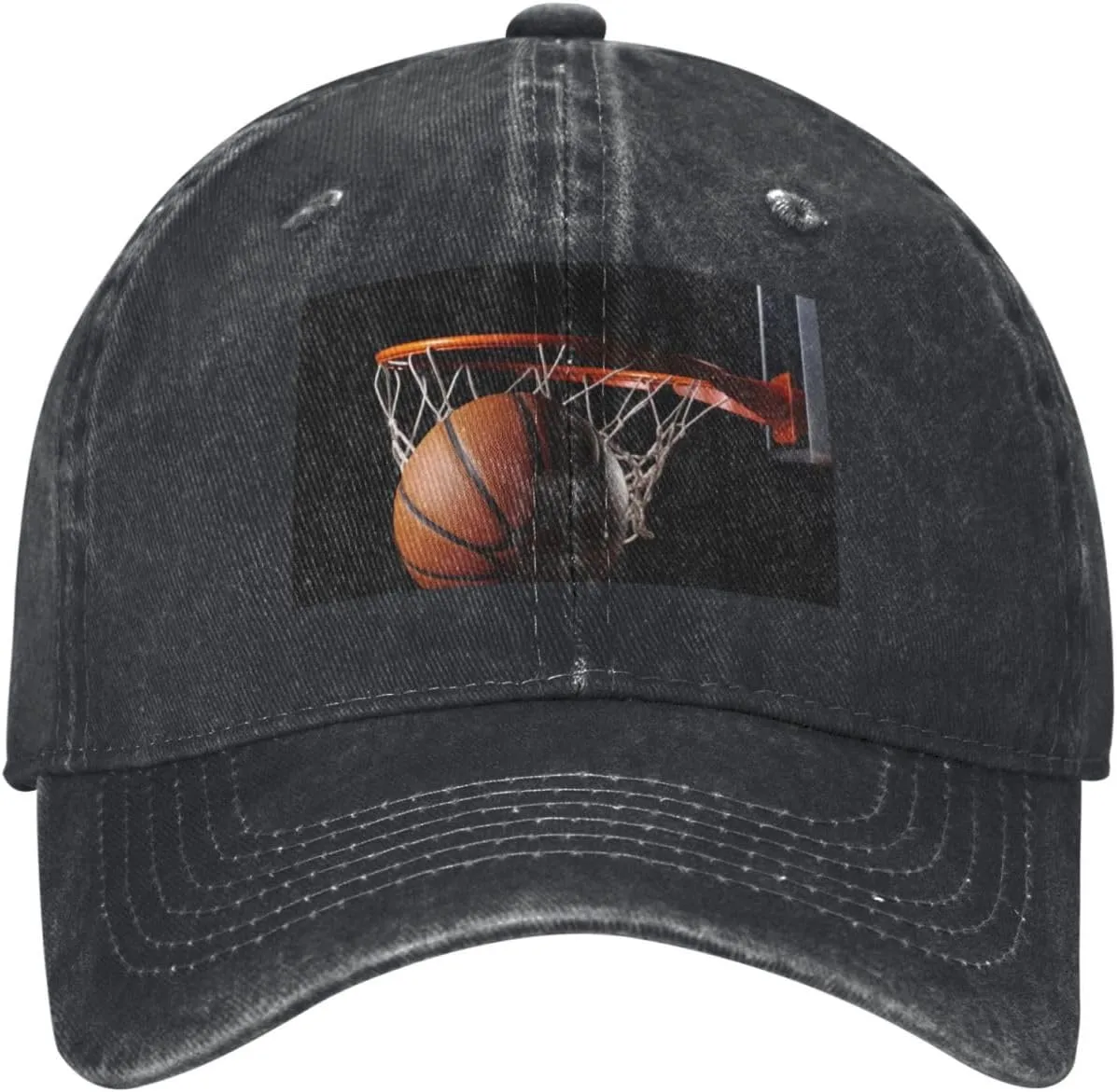 Basketball Unisex Baseball Cap Breathable Cotton Trucker Hat Classic Denim Dad Hat Summer Sun Hat