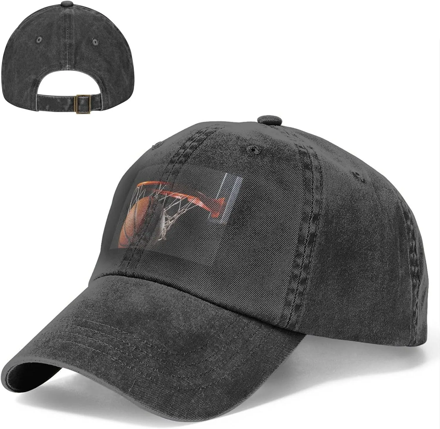 Basketball Unisex Baseball Cap Breathable Cotton Trucker Hat Classic Denim Dad Hat Summer Sun Hat