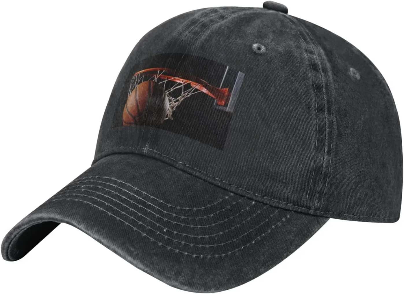 Basketball Unisex Baseball Cap Breathable Cotton Trucker Hat Classic Denim Dad Hat Summer Sun Hat