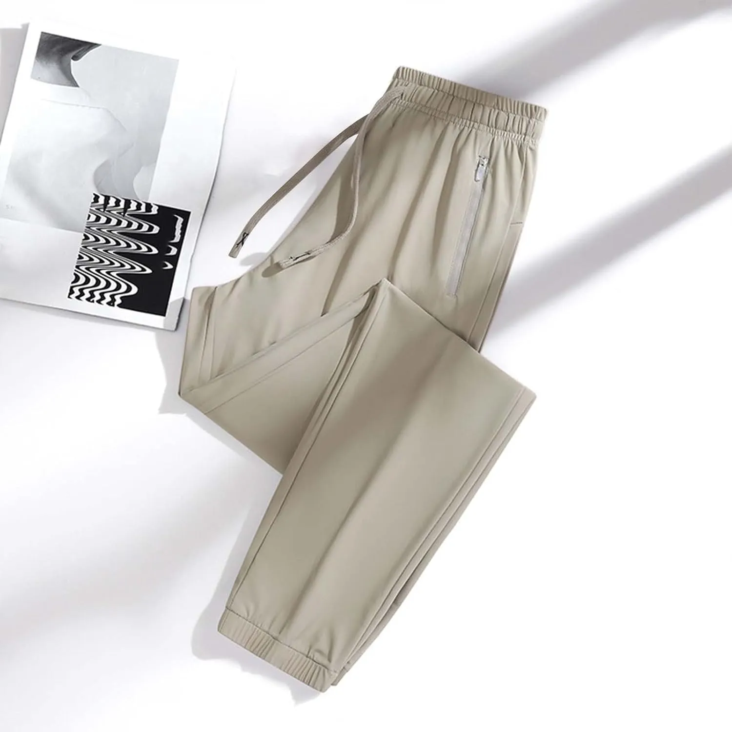 Beeswan Pants, Womens Stretch Active Pants Comfy Fit Breathable Elastic Waist Cinch Bottoms Trousers