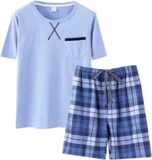 Big Boys Long Sleeve Plaid Pajamas Cotton Young Teens Sleepwear 10-16Years
