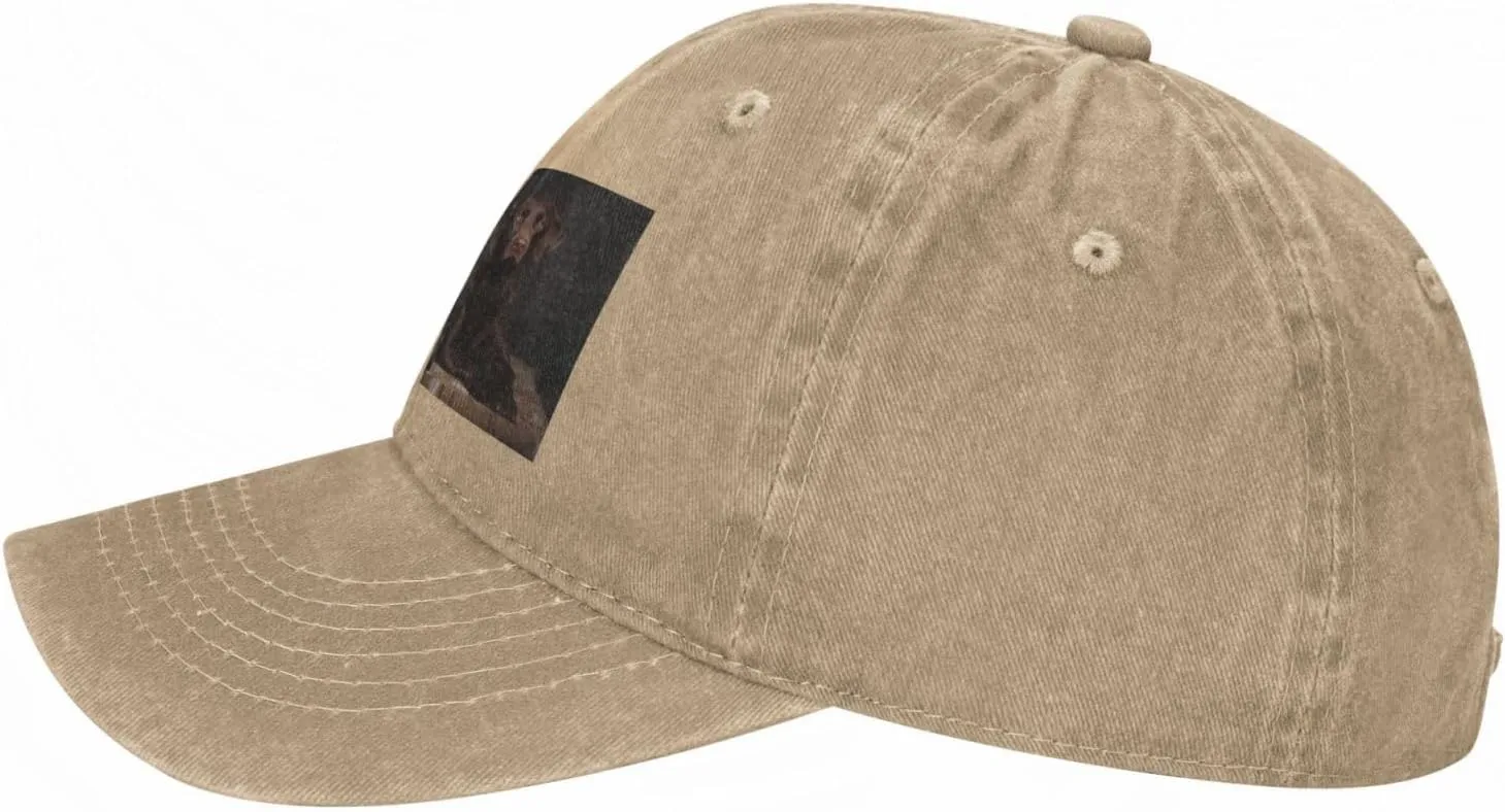 Brown Labrador Retriever Unisex Baseball Cap Breathable Cotton Trucker Hat Classic Denim Dad Hat Summer Sun Hat