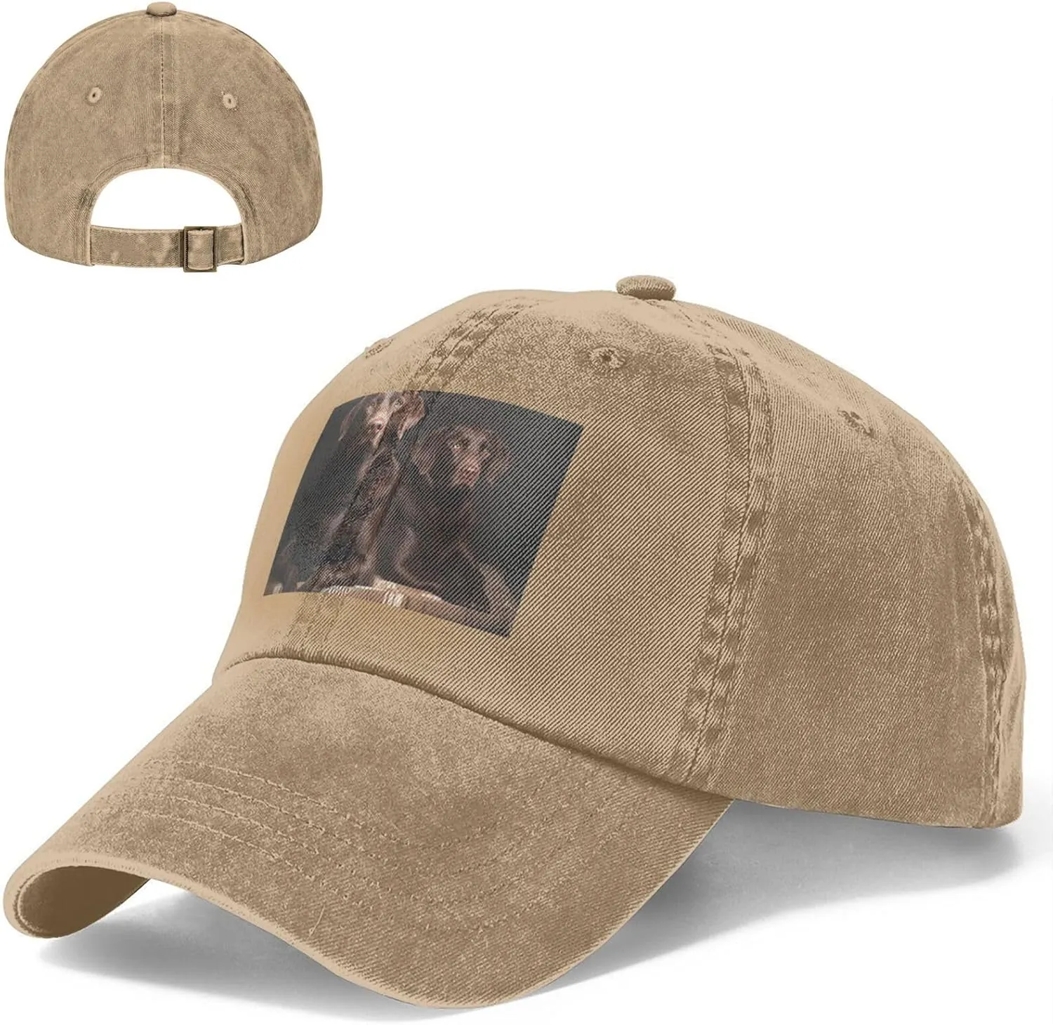 Brown Labrador Retriever Unisex Baseball Cap Breathable Cotton Trucker Hat Classic Denim Dad Hat Summer Sun Hat
