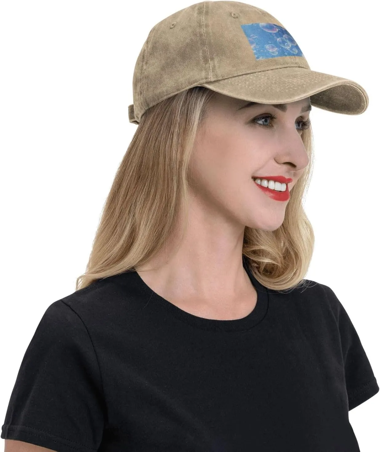 Bubbles Blue Sky Unisex Baseball Cap Breathable Cotton Trucker Hat Classic Denim Dad Hat Summer Sun Hat