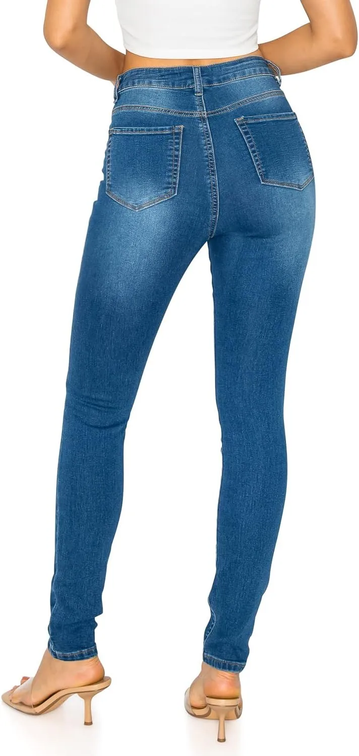 Cali1850 Women's Denim Daydream Skinny Jeans - Super Stretchy Soft Stylish Knit Denim Slim Fit Comfy Casual Pants