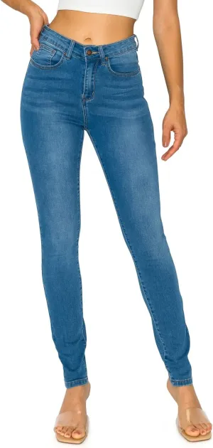 Cali1850 Women's Denim Daydream Skinny Jeans - Super Stretchy Soft Stylish Knit Denim Slim Fit Comfy Casual Pants