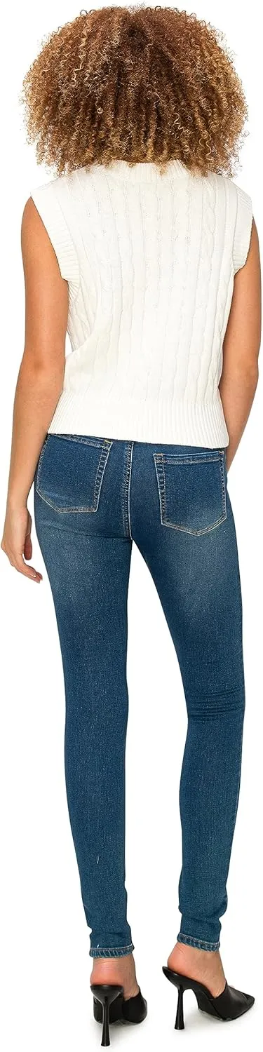Cali1850 Women's Denim Daydream Skinny Jeans - Super Stretchy Soft Stylish Knit Denim Slim Fit Comfy Casual Pants