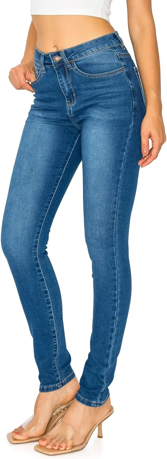 Cali1850 Women's Denim Daydream Skinny Jeans - Super Stretchy Soft Stylish Knit Denim Slim Fit Comfy Casual Pants