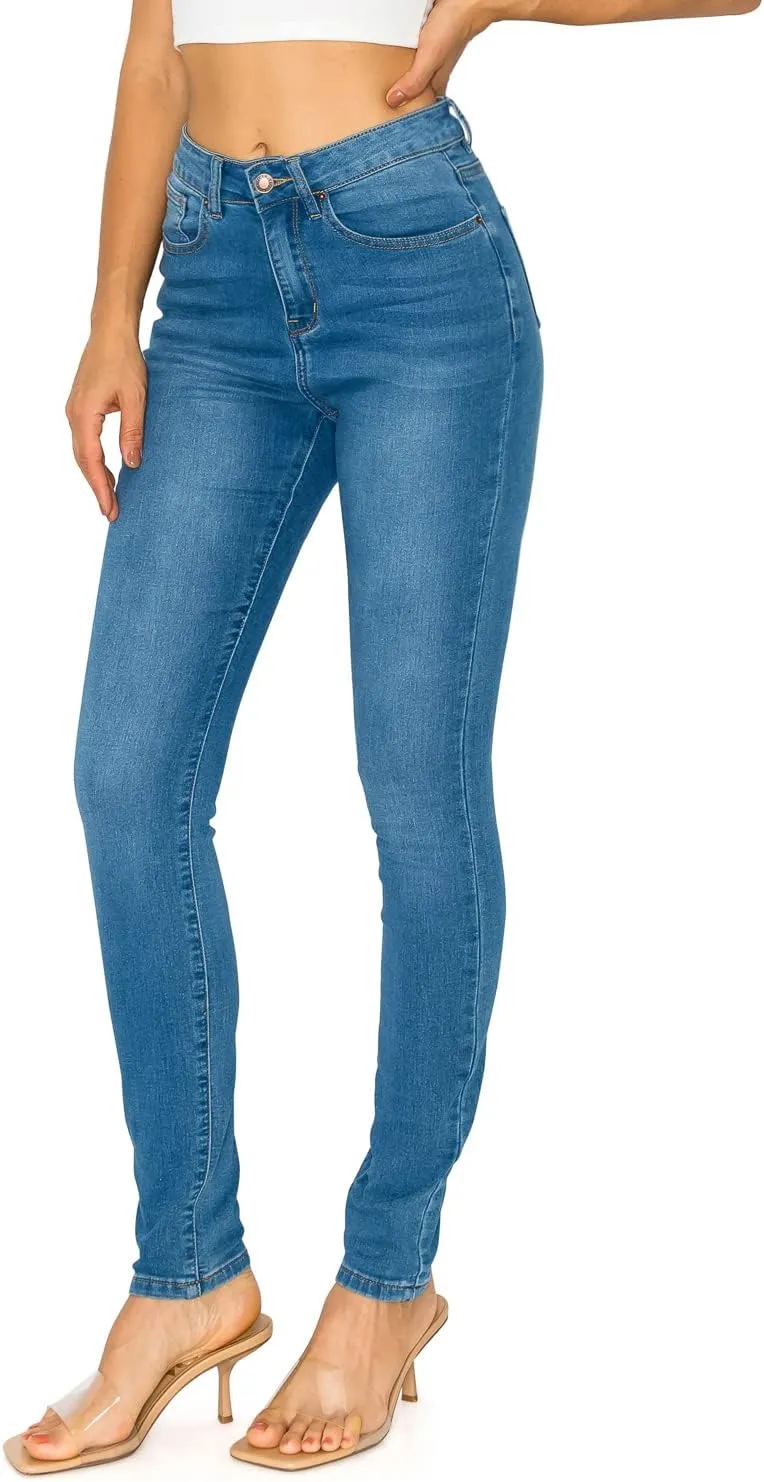 Cali1850 Women's Denim Daydream Skinny Jeans - Super Stretchy Soft Stylish Knit Denim Slim Fit Comfy Casual Pants