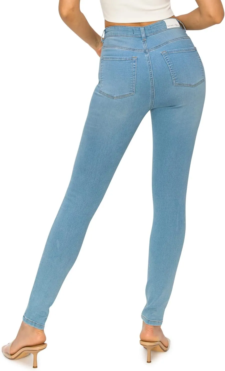 Cali1850 Women's Denim Daydream Skinny Jeans - Super Stretchy Soft Stylish Knit Denim Slim Fit Comfy Casual Pants