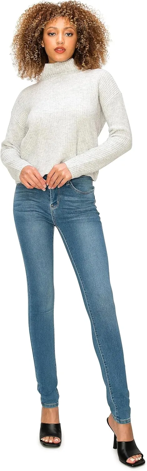 Cali1850 Women's Denim Daydream Skinny Jeans - Super Stretchy Soft Stylish Knit Denim Slim Fit Comfy Casual Pants