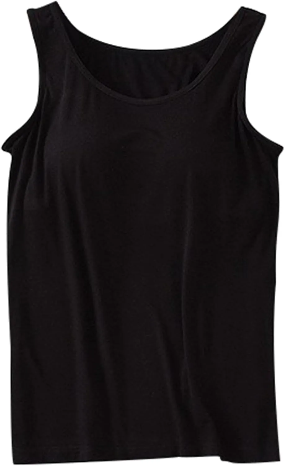 Camisole Tops for Women Cotton Adjustable Straps Stretch Tank Tops with Built-in Padded Bra Yoga Shirts