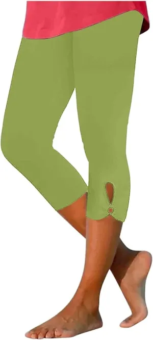 Capri Leggings for Women 2025 Tummy Control Legging Summer Cropped Pants Casual High Waist Yoga Pants