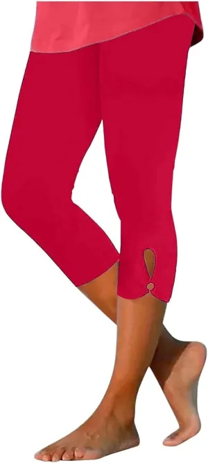 Capri Leggings for Women 2025 Tummy Control Legging Summer Cropped Pants Casual High Waist Yoga Pants