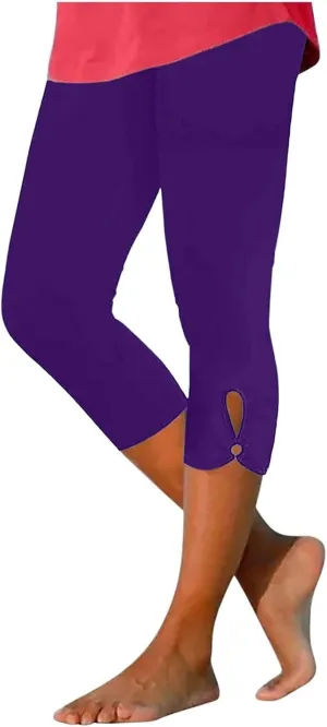 Capri Leggings for Women 2025 Tummy Control Legging Summer Cropped Pants Casual High Waist Yoga Pants