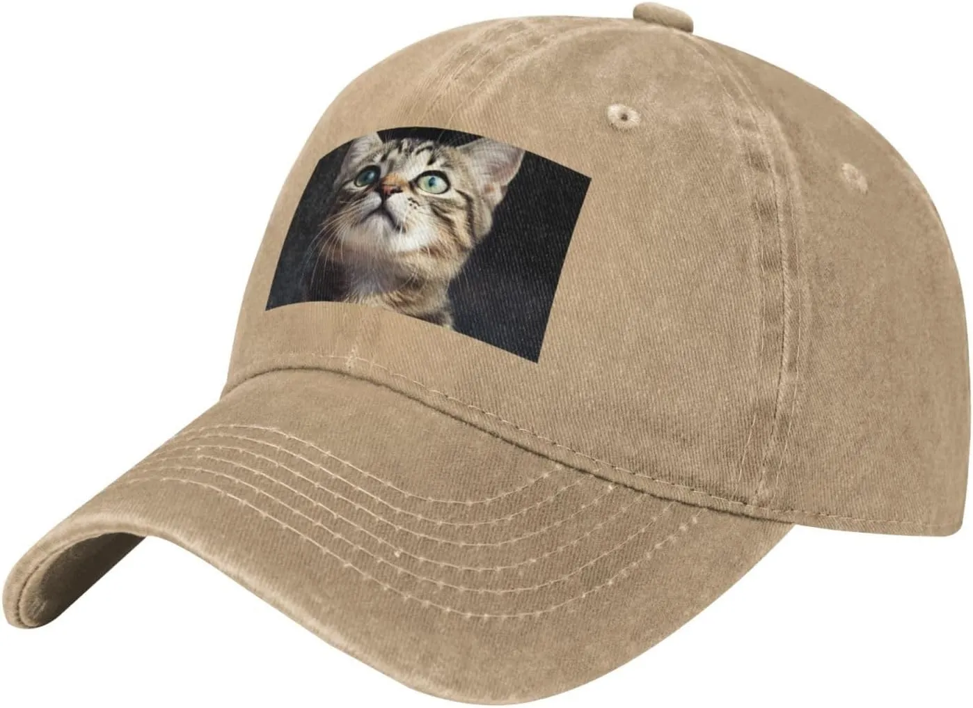 Cat Unisex Baseball Cap Breathable Cotton Trucker Hat Classic Denim Dad Hat Summer Sun Hat