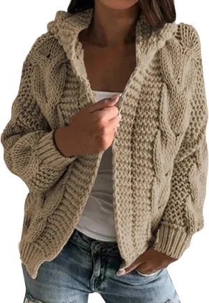 ChicCrate Womens Fashion Cardigan Sweater Soft Knit Open Front Casual Cardigan 2025 Fall Jackets Outfits Winter Clothes