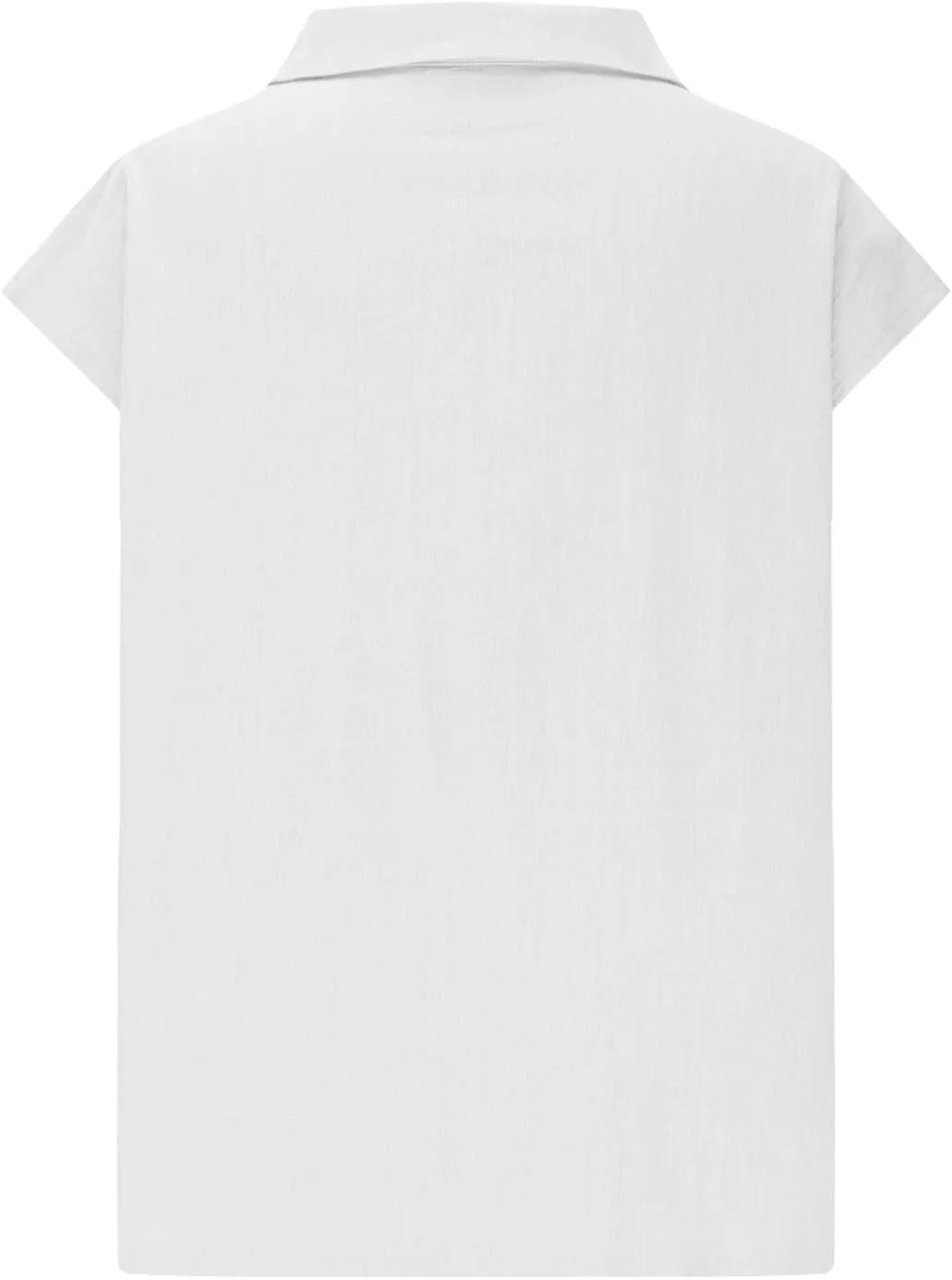 Cotton Linen Shirts for Women Sleeveless Collared Tank Tops Oversized Blouses Work Shirts V-Neck Casual Summer Tshirt