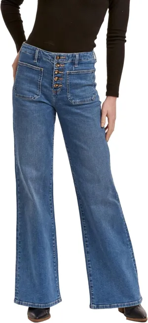 DEAR JOHN James Wide Leg Women's Jeans High Rise Full Inseam