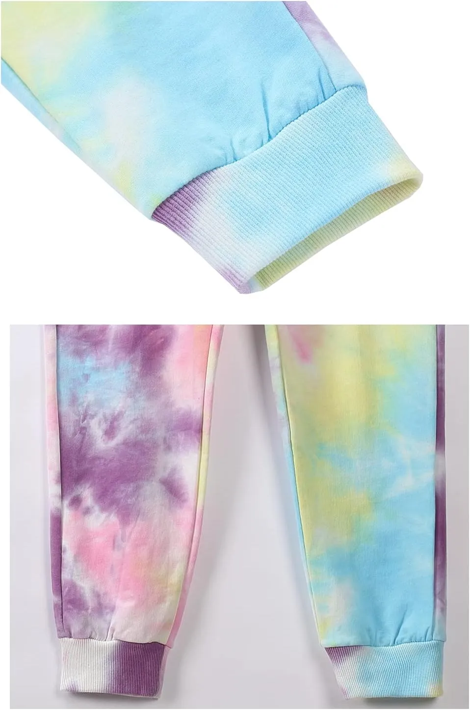 Deeorla Boys Girls Tie Dye Sweatpants Joggers Cotton Athletic Sport Pants with Pocket Teens 5-14Years