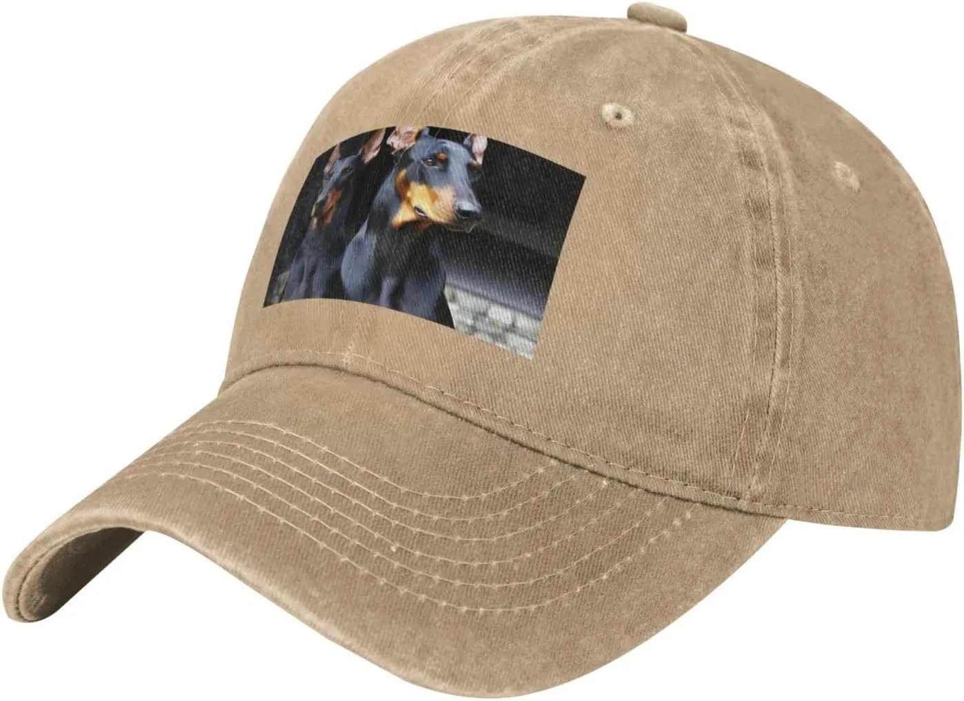 Doberman Unisex Baseball Cap Breathable Cotton Trucker Hat Classic Denim Dad Hat Summer Sun Hat