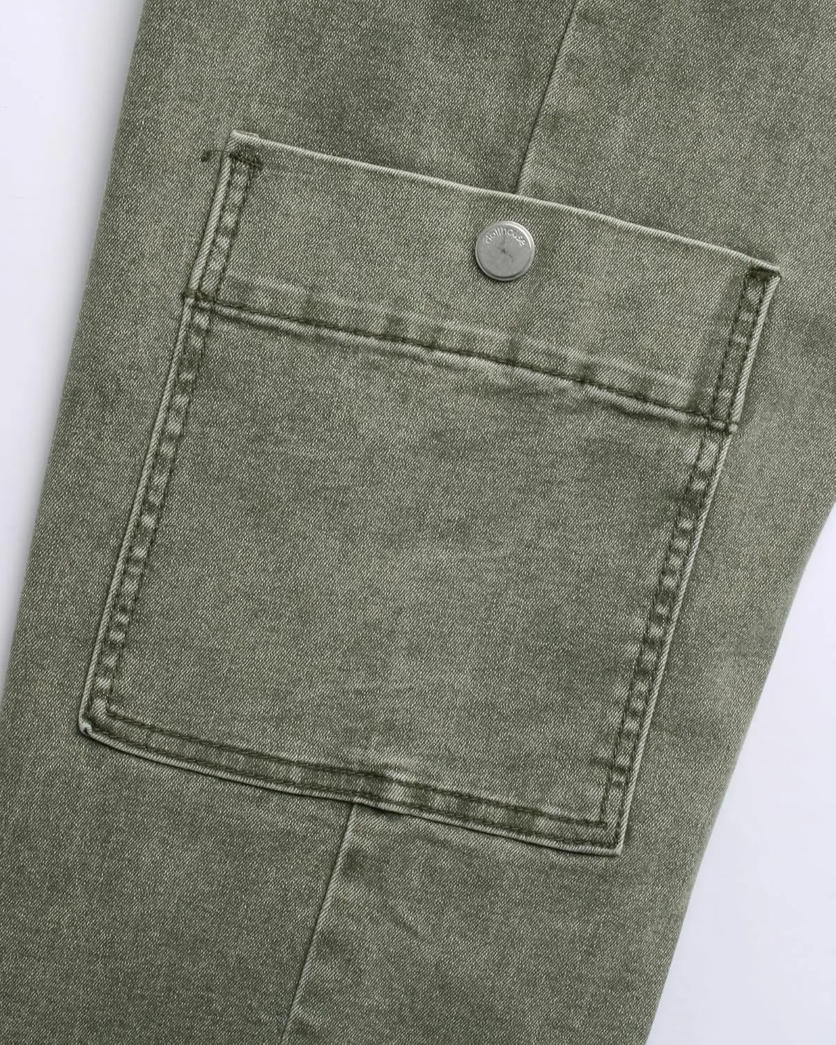 dollhouse Women's Jeans - Wide Leg Flare Cargo Jeans - Straight Leg Loose Cut Denim Pants with Cargo Pockets for Women (1-13)