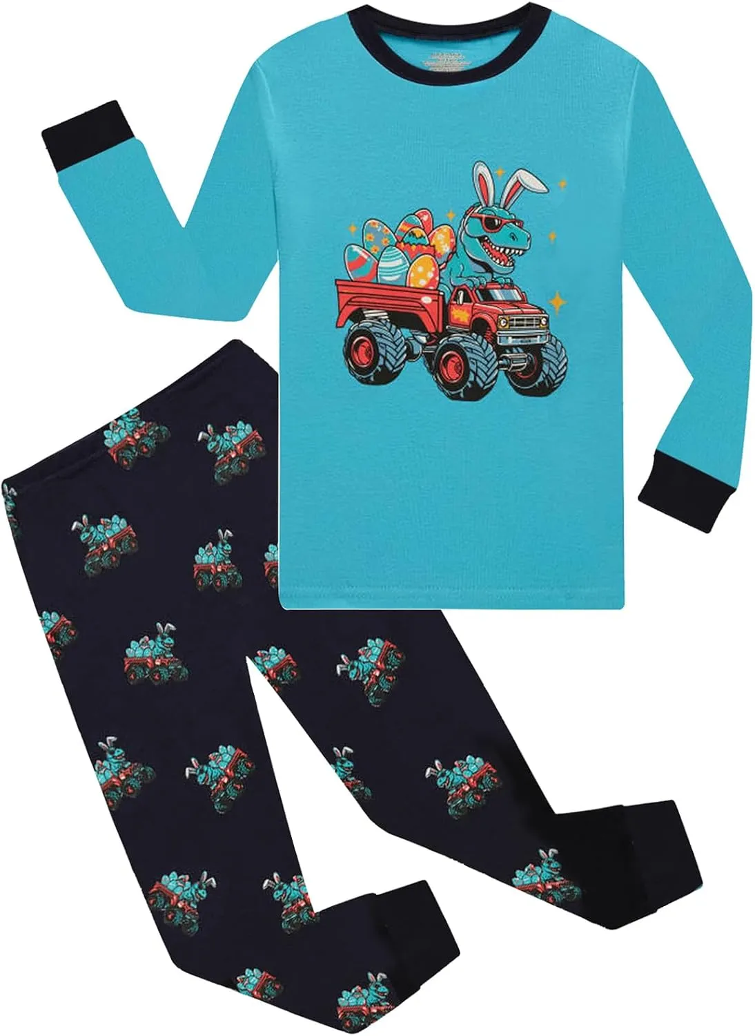 Dolphin&Fish Boy Pajamas Long Sleeve Cotton Kids Clothes Toddler Boys Sleepwear