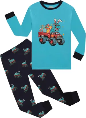 Dolphin&Fish Boy Pajamas Long Sleeve Cotton Kids Clothes Toddler Boys Sleepwear