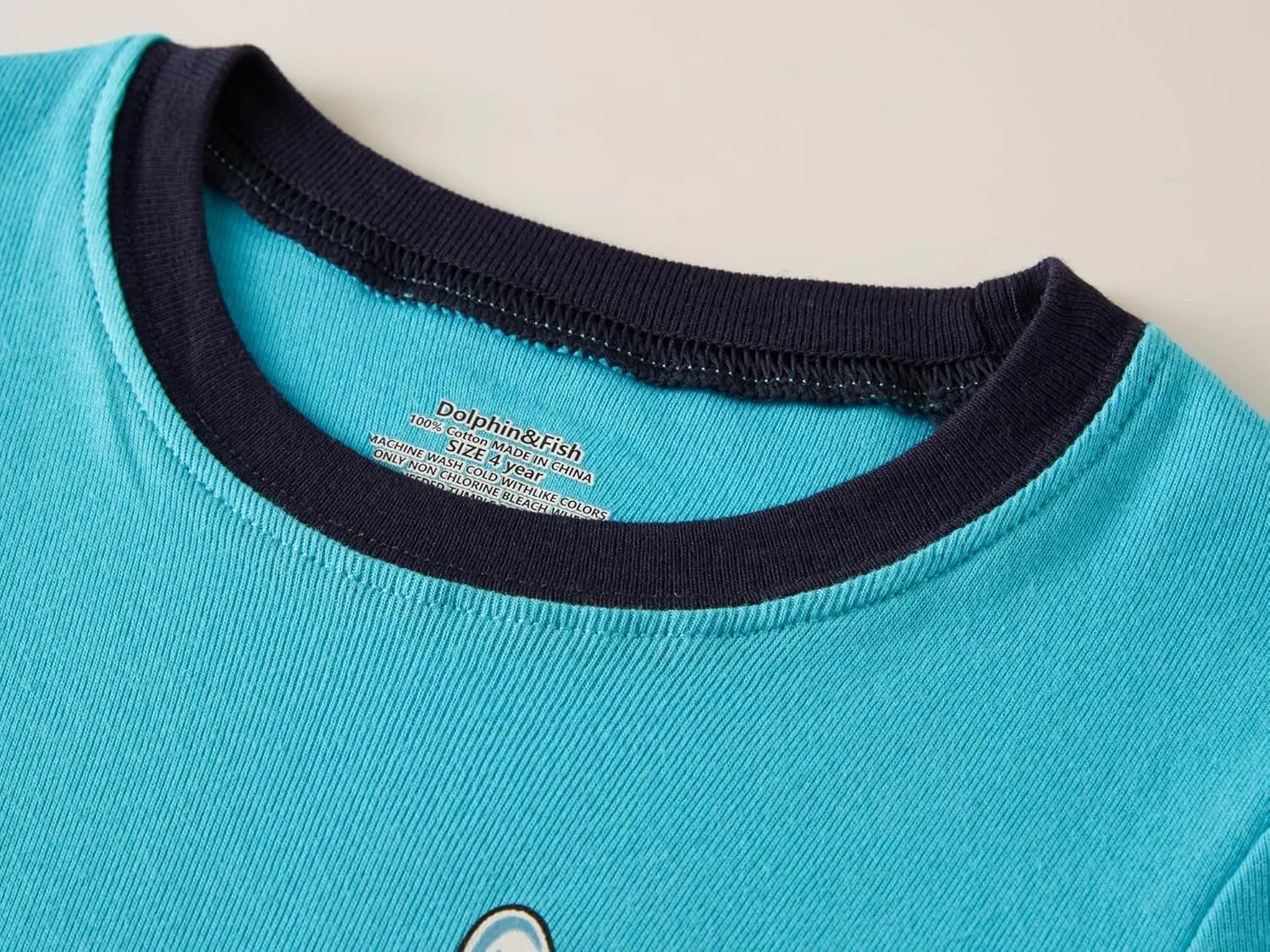 Dolphin&Fish Boy Pajamas Long Sleeve Cotton Kids Clothes Toddler Boys Sleepwear