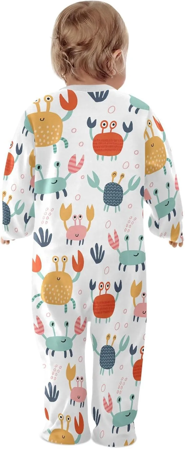Dussdil Baby One-Piece Footies Newborn Rompers Pajamas Cotton Footed Pjs for Sleep Play Boys Girls