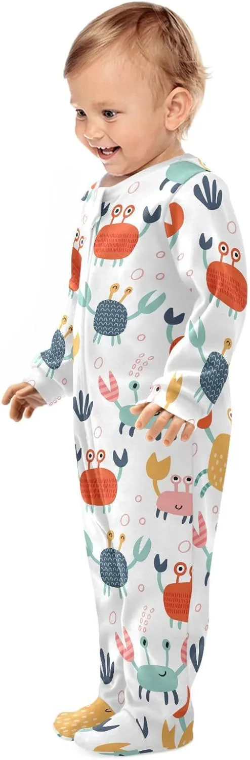 Dussdil Baby One-Piece Footies Newborn Rompers Pajamas Cotton Footed Pjs for Sleep Play Boys Girls