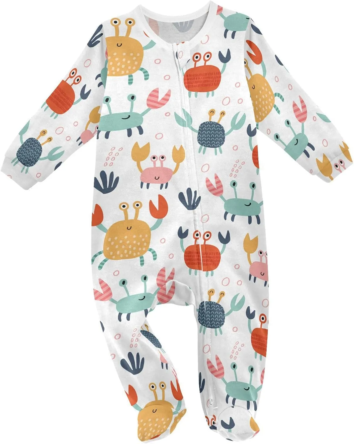 Dussdil Baby One-Piece Footies Newborn Rompers Pajamas Cotton Footed Pjs for Sleep Play Boys Girls
