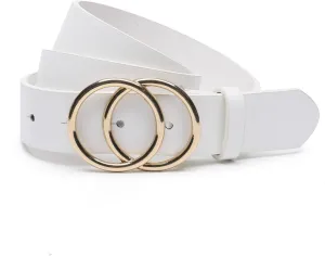 Earnda Women's Leather Belt Fashion Soft Faux Leather Waist Belts For Jeans Dress
