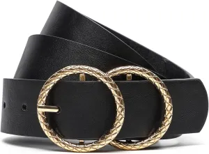 Earnda Women's Leather Belt Fashion Soft Faux Leather Waist Belts For Jeans Dress