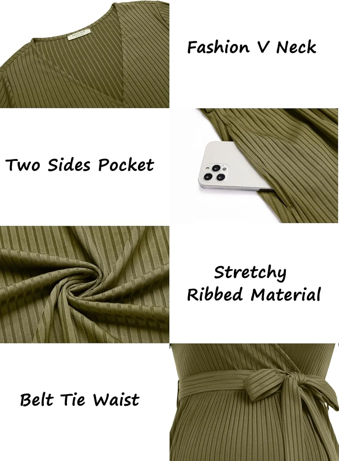 Ekouaer Women Short Sleeve Maternity Nursing Dress Casual V Neck Breastfeeding Loungewear Ribbed Knit Pregnancy Dresses S-XXL