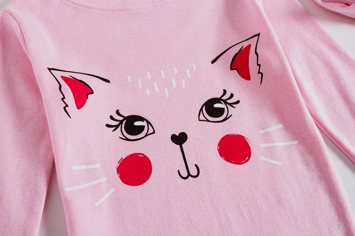 Family Feeling Kids & Toddler Girls Boys Pajamas 2 Piece Pjs Set 100% Cotton Sleepwear