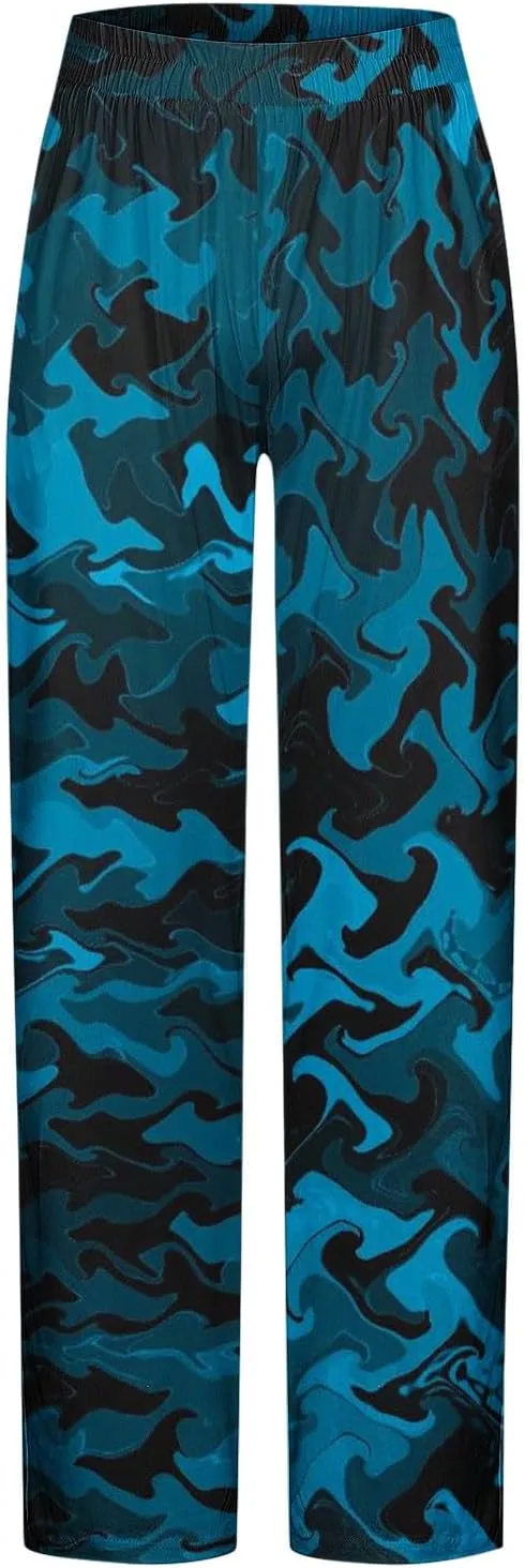 Finelylove Mens Sweatpants Loose Fit Camo Pants Elastic Waist Straight Leg Casual Lounge Pants Loungewear Trousers