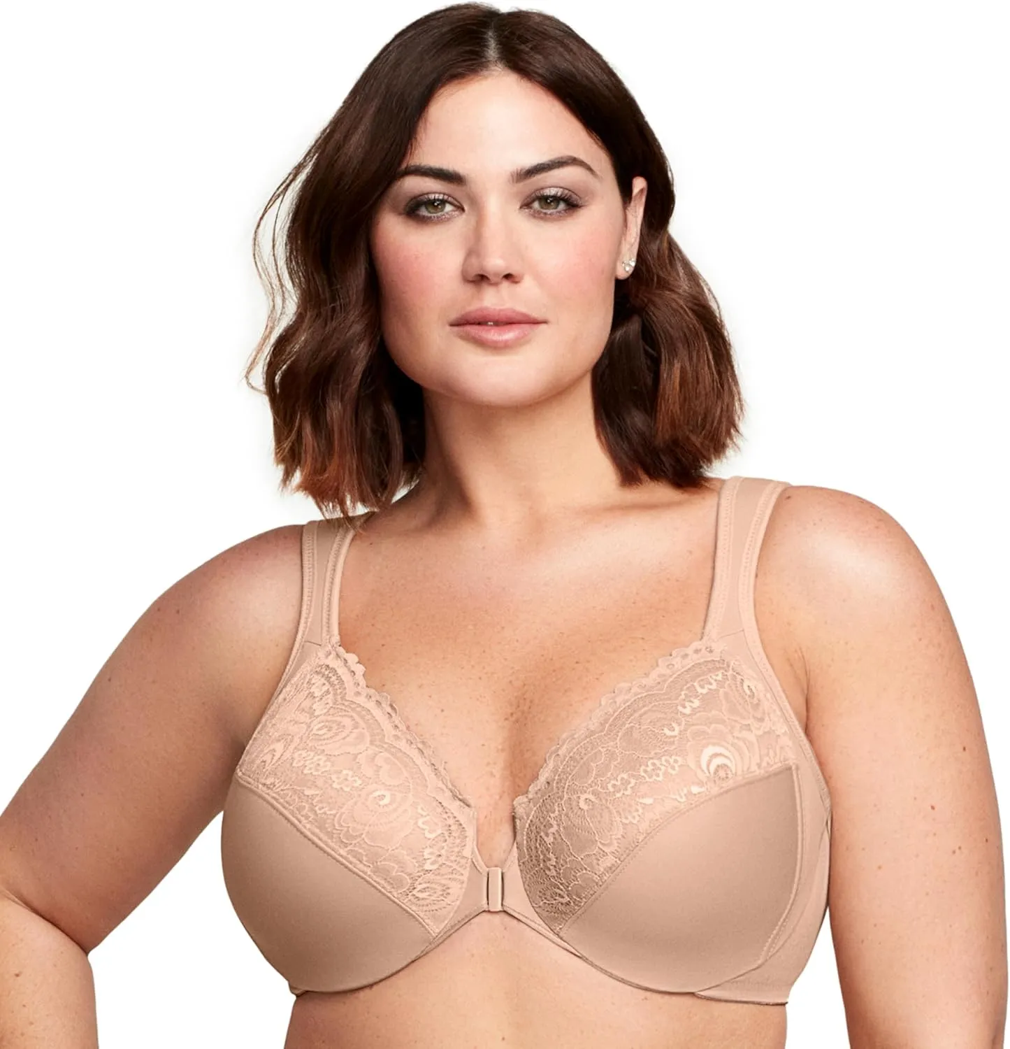 Glamorise Women's Wonderwire Front-closure Bra Underwire #1245